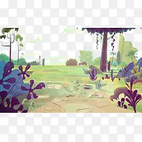 卡通手绘梦幻背景-空若网 卡通手绘梦幻背景-空若网