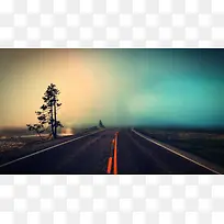 天空环境渲染马路合成摄影-空若网 天空环境渲染马路合成摄影-空若网