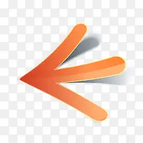 卡通橙色箭头符号矢量图-空若网 卡通橙色箭头符号矢量图-空若网