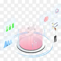 2.5D金融行业矢量插画-空若网 2.5D金融行业矢量插画-空若网