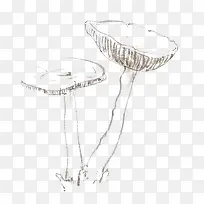 手绘白色蘑菇-空若网 手绘白色蘑菇-空若网