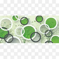 D电视墙清新圈圈背景banner-空若网 D电视墙清新圈圈背景banner-空若网