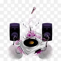 潮流音乐背景素材矢量图-空若网 潮流音乐背景素材矢量图-空若网