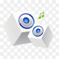 白色的音箱放歌图案-空若网 白色的音箱放歌图案-空若网