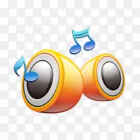 橙色的音箱喇叭-空若网 橙色的音箱喇叭-空若网