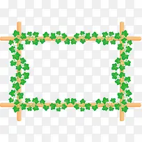 矢量叶子装饰篱笆边框-空若网 矢量叶子装饰篱笆边框-空若网