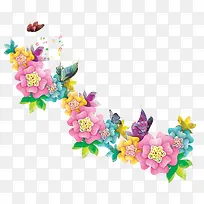 彩色花朵蝴蝶-空若网 彩色花朵蝴蝶-空若网