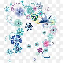 漂亮蓝色花纹背景素材-空若网 漂亮蓝色花纹背景素材-空若网