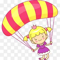 卡通滑翔女孩-空若网 卡通滑翔女孩-空若网