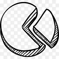 圆形平面三角形分离图标-空若网 圆形平面三角形分离图标-空若网