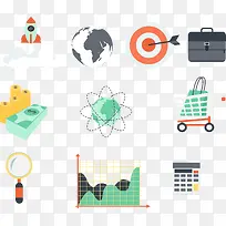 矢量手绘扁平数据分析图案-空若网 矢量手绘扁平数据分析图案-空若网