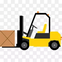 叉车可伸缩图形图标黄色挖掘机施工车辆-空若网 叉车可伸缩图形图标黄色挖掘机施工车辆-空若网