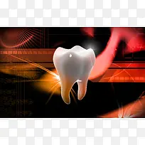 牙齿与科技背景-空若网 牙齿与科技背景-空若网