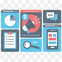 扁平化设计话筒喇叭-空若网 扁平化设计话筒喇叭-空若网