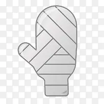 白色手绘包扎手-空若网 白色手绘包扎手-空若网