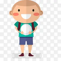 扁平化笑脸儿童矢量-空若网 扁平化笑脸儿童矢量-空若网