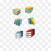 书籍扁平化图标PSD素材-空若网 书籍扁平化图标PSD素材-空若网