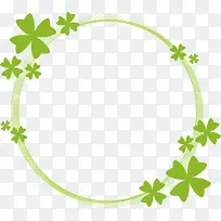 绿色春季树叶草环-空若网 绿色春季树叶草环-空若网