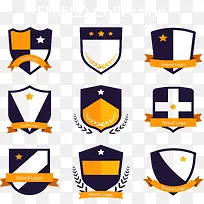 扁平化盾牌设计矢量-空若网 扁平化盾牌设计矢量-空若网