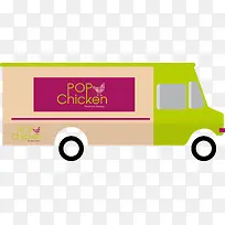 卡通扁平化货车素材图-空若网 卡通扁平化货车素材图-空若网