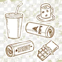 手绘巧克力饮料啤酒咖啡-空若网 手绘巧克力饮料啤酒咖啡-空若网
