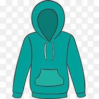 绿色卫衣服装矢量图-空若网 绿色卫衣服装矢量图-空若网