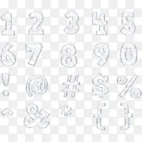 卡通手绘阿拉伯数字-空若网 卡通手绘阿拉伯数字-空若网