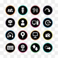 黑色圆形APP图标素材-空若网 黑色圆形APP图标素材-空若网