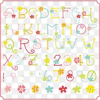 五彩可爱风格艺术字-空若网 五彩可爱风格艺术字-空若网