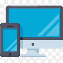 一个黑色手机与电脑-空若网 一个黑色手机与电脑-空若网