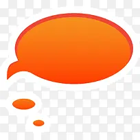 橙色圆形对话框-空若网 橙色圆形对话框-空若网