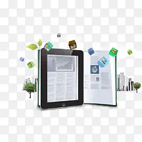 书本和平板电脑-空若网 书本和平板电脑-空若网