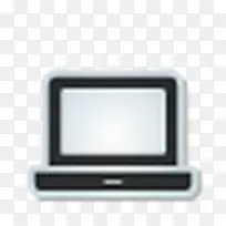 笔记本电脑超级单声道黑贴纸图标-空若网 笔记本电脑超级单声道黑贴纸图标-空若网