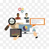 矢量电脑和平板电脑-空若网 矢量电脑和平板电脑-空若网