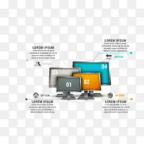矢量卡通扁平化显示器图表-空若网 矢量卡通扁平化显示器图表-空若网
