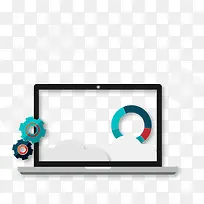 卡通扁平互联网笔记本电脑-空若网 卡通扁平互联网笔记本电脑-空若网