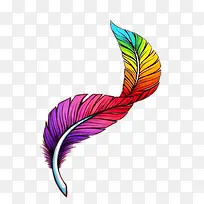 彩色羽毛卡通素材-空若网 彩色羽毛卡通素材-空若网