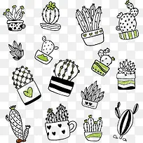 手绘仙人掌盆栽-空若网 手绘仙人掌盆栽-空若网