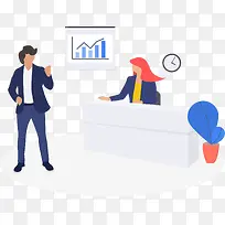 扁平商务金融插画装饰-空若网 扁平商务金融插画装饰-空若网