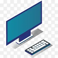 2.5D电脑办公立体插画-空若网 2.5D电脑办公立体插画-空若网