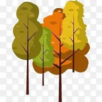 创意秋分树叶插画-空若网 创意秋分树叶插画-空若网