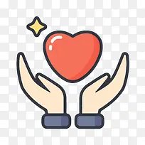 扁平化爱心PNG下载-空若网 扁平化爱心PNG下载-空若网