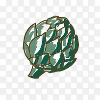 矢量水彩手绘素菜-空若网 矢量水彩手绘素菜-空若网