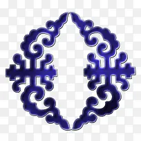 深蓝色对称祥云花纹-空若网 深蓝色对称祥云花纹-空若网