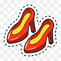 手绘高跟鞋-空若网 手绘高跟鞋-空若网