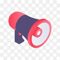 2.5D喇叭立体插画-空若网 2.5D喇叭立体插画-空若网