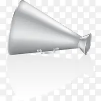 手绘银色手拿喇叭造型-空若网 手绘银色手拿喇叭造型-空若网