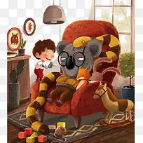 彩绘卡通动物和人-空若网 彩绘卡通动物和人-空若网