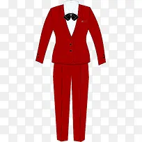 红色西装套装图-空若网 红色西装套装图-空若网