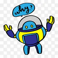 卡通科技机器人装饰手绘装饰-空若网 卡通科技机器人装饰手绘装饰-空若网